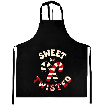 Discover Sweet but twisted candy canes pun Aprons