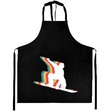 Discover Snowboarding Snowboarder Snowboard Retro Aprons