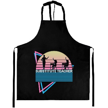 Discover Substitute Teacher Retro Aprons
