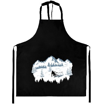 Discover Skiing, Skier, Ski, Winter Snow Mountains Aprons