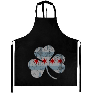 Discover Chicago Flag Shamrock Irish St Patricks Aprons