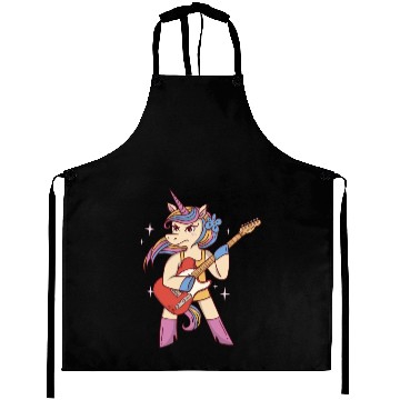 Discover Unicorn Guitarist Guitar Player Aprons