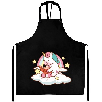 Discover Unicorn Cute Unicorn Reading A Book For Readers Aprons