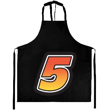 Discover Number Five 5 Gradient Yellow Orange 3 Stroke Aprons