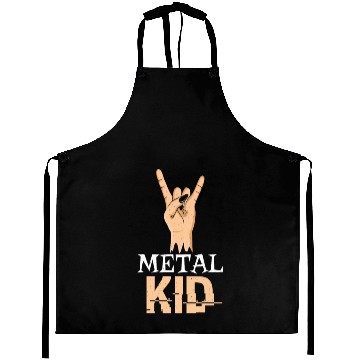 Discover Rock Hand Music Lover Guitarist Rocker Metal Kid Aprons