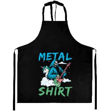 Discover Grim Bone Unicorn Guitar Metal Music Heavy Aprons
