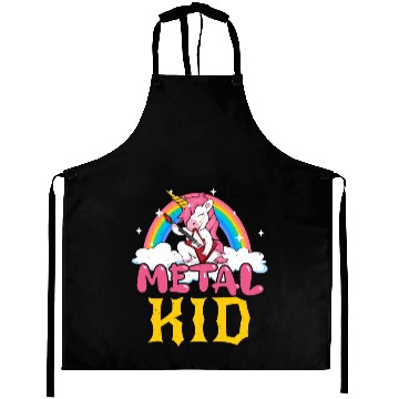Discover Guitar Unicorn Rainbow Metal Music Heavy Rock Aprons