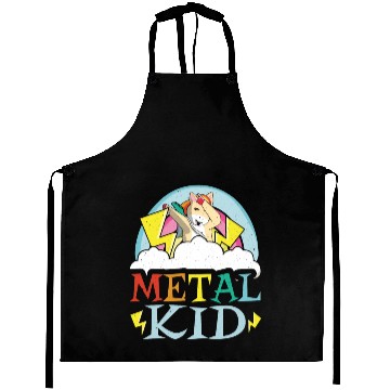 Discover Guitar Metal Kid Music Rock Dab Unicorn Kawaii Aprons