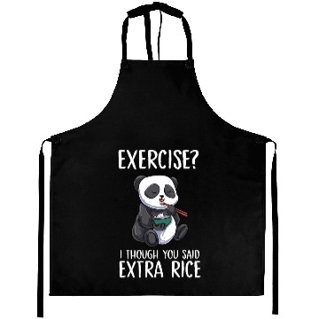 Discover Exercise I Thought You Said Extra Rice Panda Cute Aprons