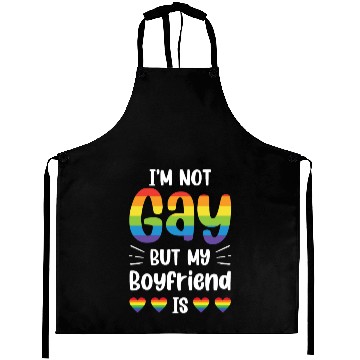 Discover I'm Not Gay But My Boyfriend Is Funny Gay Couple Aprons