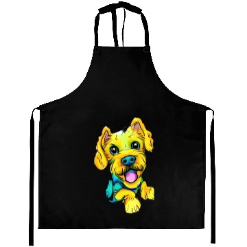 Discover Cute dog’s - dog smile face happiness Aprons