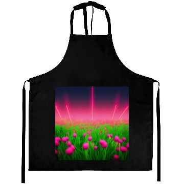 Discover Glowing pink flowers Aprons