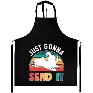 Discover Funny Snowmobile Braap Gifts Snowmobiling Ride Aprons