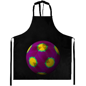 Discover Purple 3D Sphere with Green Symmetric Shape Aprons