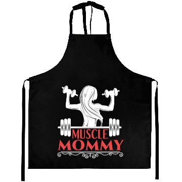Discover Muscle Mommy fitness saying Aprons