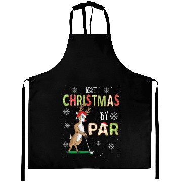 Discover Golf Reindeer Pun Golfer Christmas Golfing Aprons