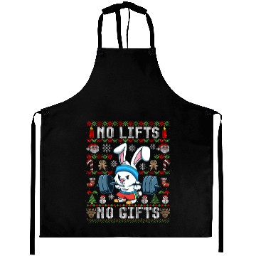Discover Funny No Lifts No Gifts Ugly Christmas Workout Aprons