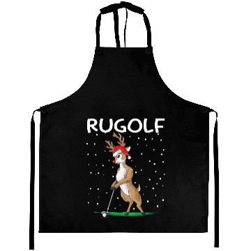 Discover Golf Reindeer Pun Golfer Rugolf Golfing Aprons