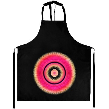 Discover Pink Circle with Inner and Outer Yellow Rays Aprons