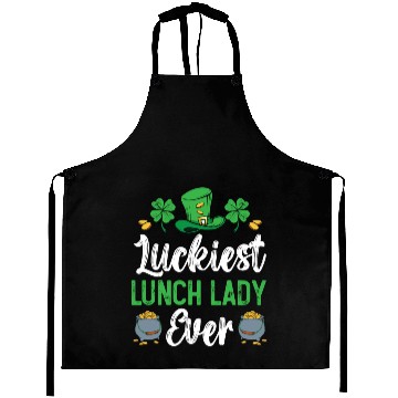 Discover Luckiest Lunch Lady Ever St. Patrick's Day Aprons