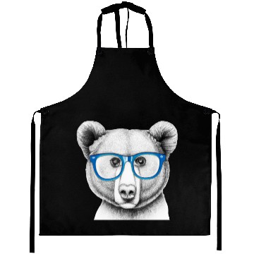 Discover Bear with Blue glass Aprons