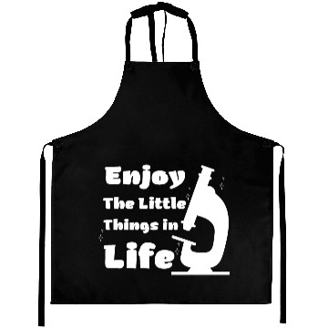 Discover funny microscope, microbiologists biology nerd Aprons