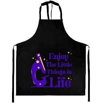 Discover funny microscope, microbiologists biology nerd Aprons
