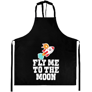 Discover fly to the moon Aprons