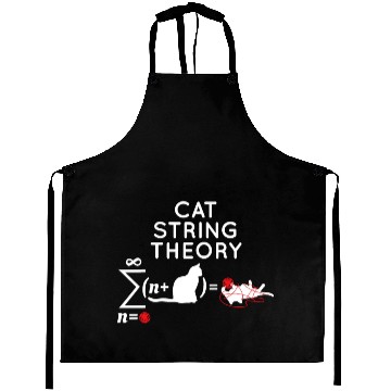 Discover Cat String Theory Sarcastic Science Humor Funny Aprons