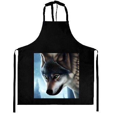 Discover Wolf portrait Aprons