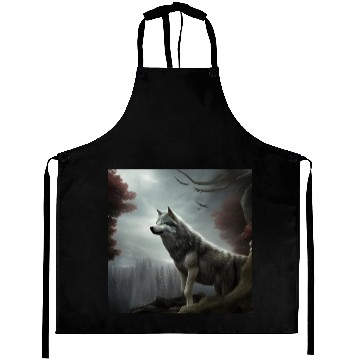 Discover Wolf lovers Aprons