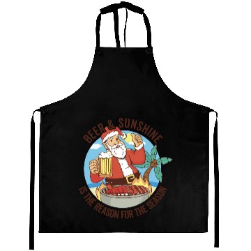 Discover Summer Santa BBQ - Christmas In July Aprons