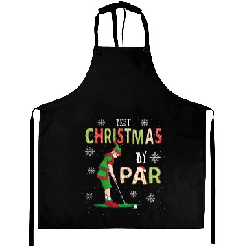 Discover Golf Elf Pun Golfer Christmas Golfing Aprons