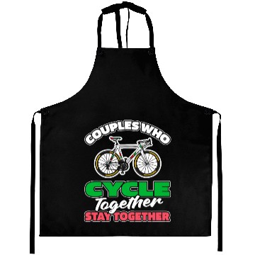 Discover Cycling Cyclist Couple Aprons