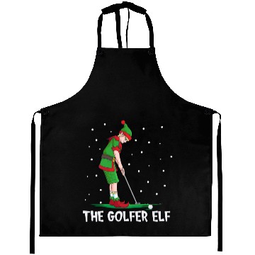 Discover The Golfer Elf Golf Christmas Golfing Aprons