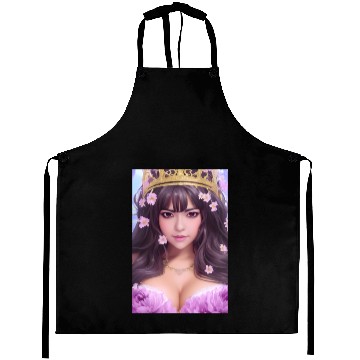 Discover Crown and Pink flowers Aprons