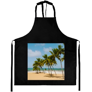 Discover Calm beach with palm trees Aprons