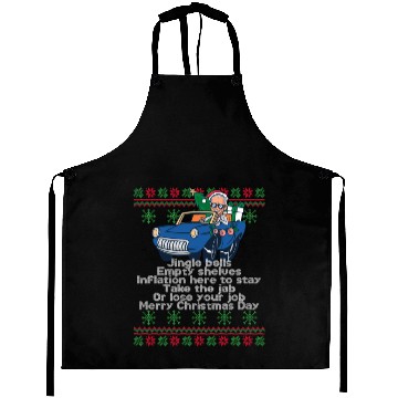 Discover Jingle Bells Empty Shelves Inflation Here Funny Ch Aprons