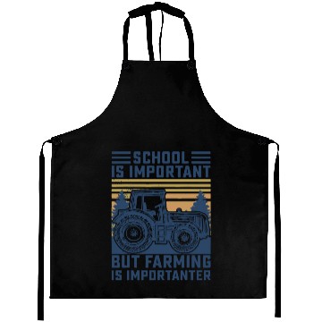 Discover But Farming is Importanter Farmer Tractor Funny Fa Aprons