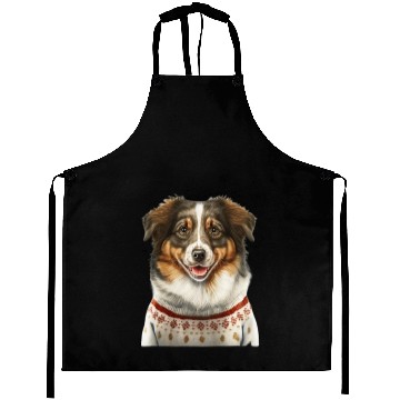 Discover Cute Australian Shepherd Christmas Aprons