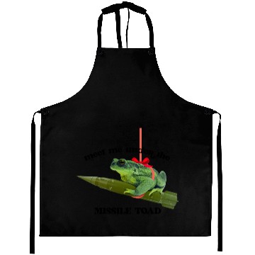Discover Meet me under the missile toad – mistletoe pun Aprons