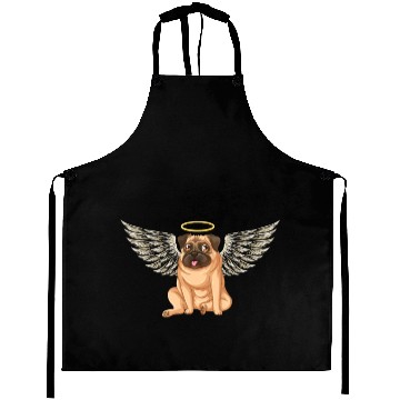 Discover Angel pug dog Aprons