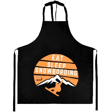 Discover Eat sleep snowboarding repeat Winter sport lover Aprons