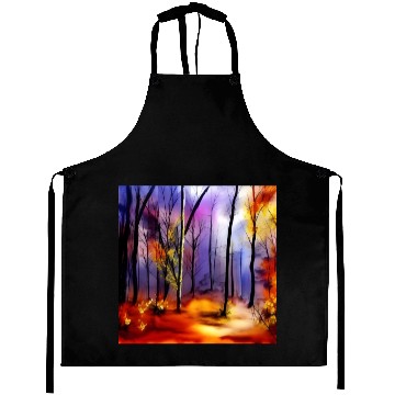 Discover Magic watercolor nature forest Aprons