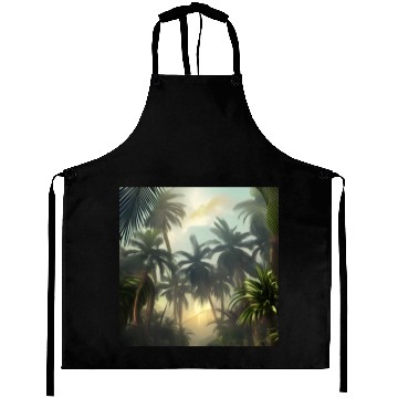 Discover Jungle with palm trees Aprons