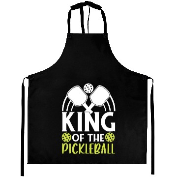 Discover King Of The Pickleball Funny For Pickleball Player Aprons
