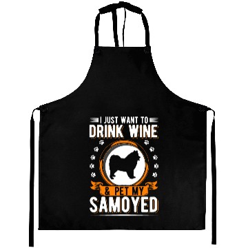 Discover Samoyed And Wine Sled Dog Aprons