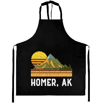 Discover Mountain Sunset Vacation Homer Alaska Aprons