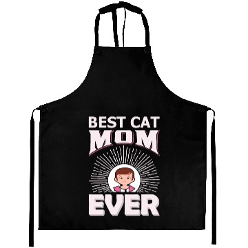 Discover Best Cat Mom ever Aprons