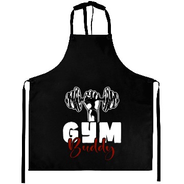 Discover NEVER GIVE UP, GYM BUDDY Aprons